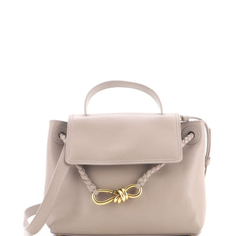 Bottega Veneta Ciao Ciao Top Handle Bag Leather with Intrecciato Detail Small