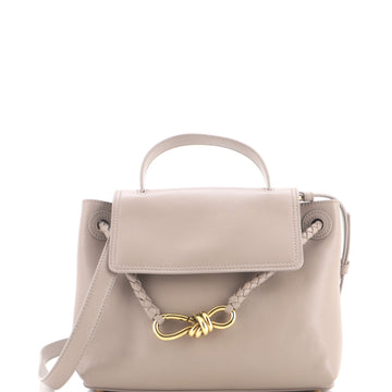 Bottega Veneta Ciao Ciao Top Handle Bag Leather with Intrecciato Detail Small