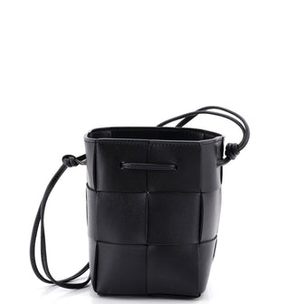 Bottega Veneta Cassette Bucket Bag Maxi Intrecciato Leather Mini
