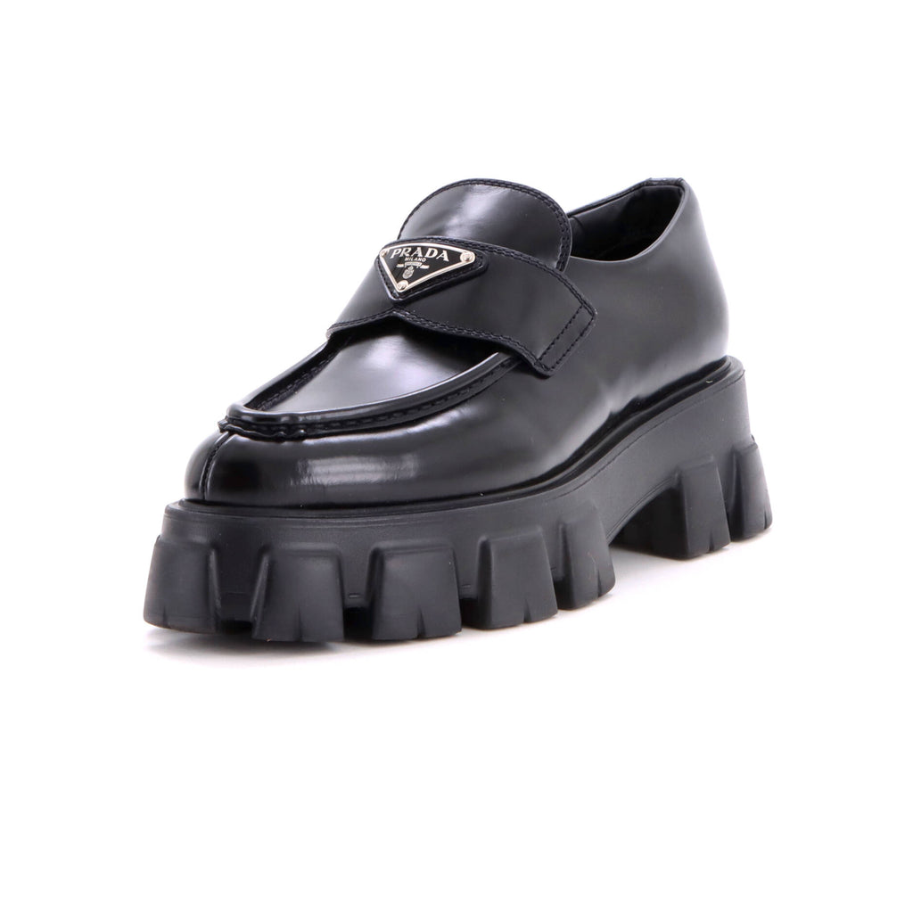 Prada Women's Monolith Loafers Leather Black 4422451