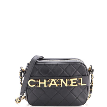 Chanel Logo Enchained Camera Case Quilted Calfskin