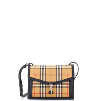 Burberry Macken Crossbody Bag Vintage Check Canvas Small