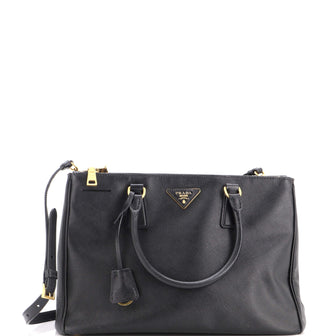 Prada Double Zip Lux Tote Saffiano Leather Medium