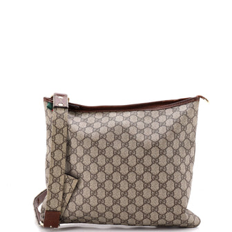 Gucci Web Loop Flat Messenger GG Coated Canvas Large