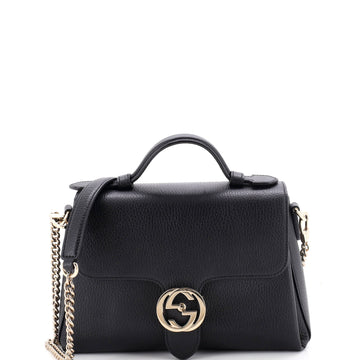 Gucci Interlocking Top Handle Bag Leather Small