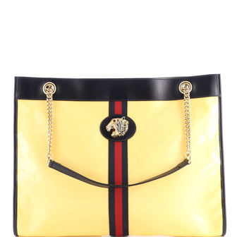 Gucci Rajah Chain Tote GG Coated Canvas Large