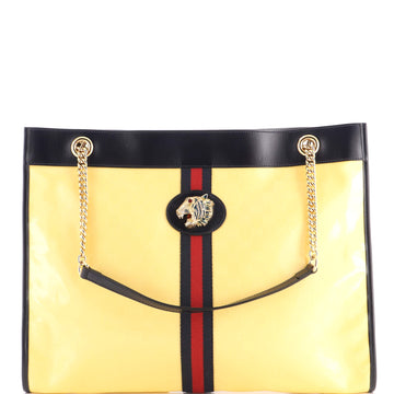 Gucci Rajah Chain Tote GG Coated Canvas Large