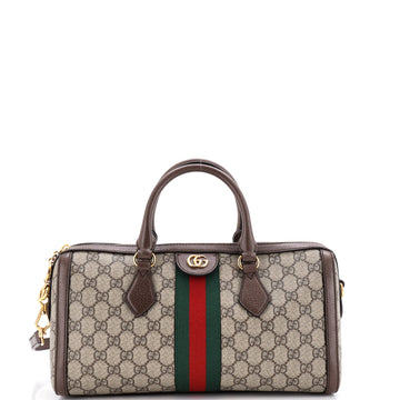 Gucci Ophidia Boston Bag GG Coated Canvas Medium