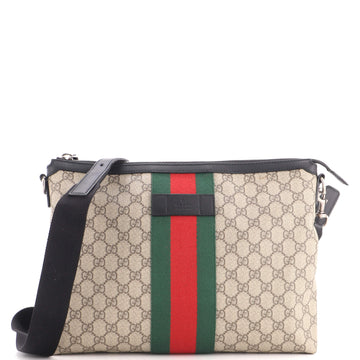 Gucci Web Messenger Bag GG Coated Canvas Large