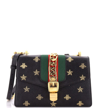 Gucci Sylvie Shoulder Bag Printed Leather Small