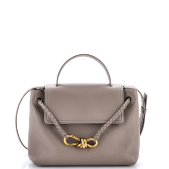 Bottega Veneta Ciao Ciao Top Handle Bag Leather with Intrecciato Detail Small