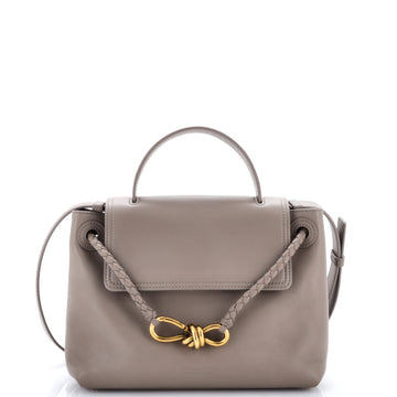 Bottega Veneta Ciao Ciao Top Handle Bag Leather with Intrecciato Detail Small