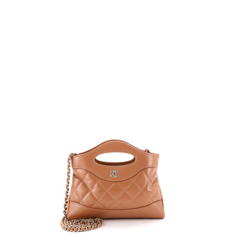Chanel 31 Shopping Bag Clutch with Chain Quilted Lambskin Small