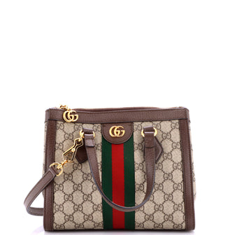 Gucci Ophidia Top Handle Tote GG Coated Canvas Small
