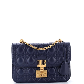 Christian Dior Dioraddict Flap Bag Cannage Quilt Lambskin Medium