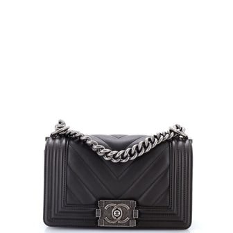 Chanel Boy Flap Bag Chevron Lambskin Small