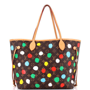 Louis Vuitton Neverfull NM Tote Yayoi Kusama Painted Dots Monogram Canvas MM
