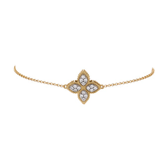 Roberto Coin Princess Flower Bracelet 18K Yellow Gold with Diamonds