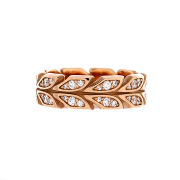 Tiffany & Co. Victoria Vine Band Ring 18K Rose Gold with Diamonds