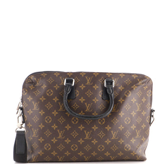 Louis Vuitton Porte-Documents Jour Bag Macassar Monogram Canvas