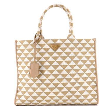 Prada Symbole Shopper Tote Jacquard Large