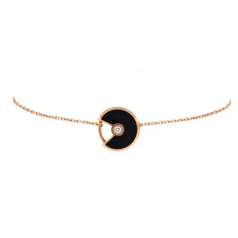 Cartier Amulette de Cartier Bracelet 18K Rose Gold with Diamond and Onyx XS