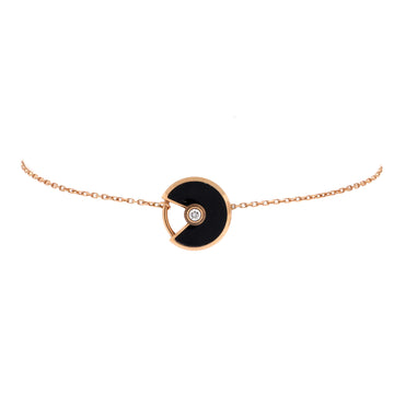 Cartier Amulette de Cartier Bracelet 18K Rose Gold with Diamond and Onyx XS