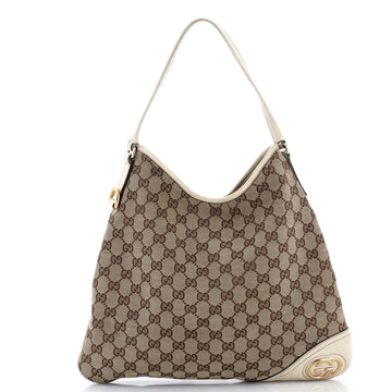 Gucci New Britt Hobo GG Canvas Medium