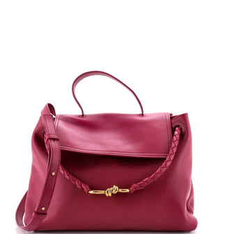 Bottega Veneta Ciao Ciao Top Handle Bag Leather with Intrecciato Detail Medium