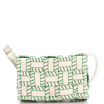 Bottega Veneta Cassette Crossbody Bag Baseball Stitch Maxi Intrecciato Leather Medium