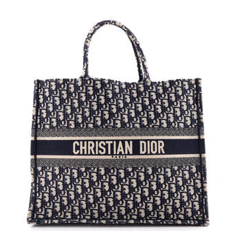 Christian Dior Book Tote Oblique Canvas Large