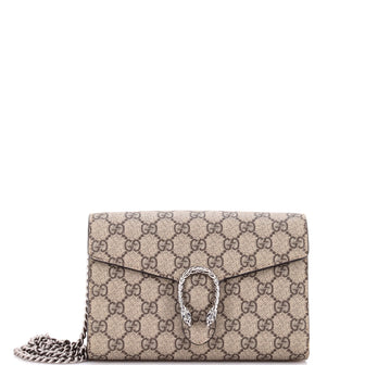 Gucci Dionysus Chain Wallet GG Coated Canvas Small