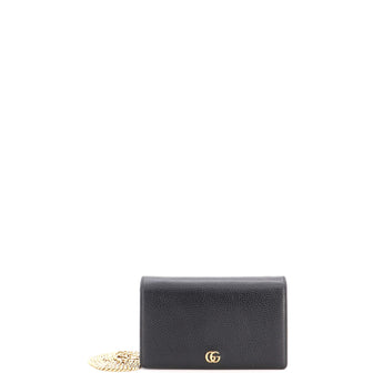 Gucci Petite GG Marmont Chain Wallet Leather Mini