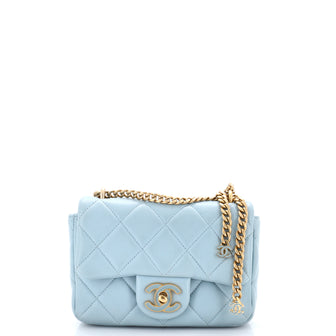Chanel Pending CC Square Flap Bag Quilted Lambskin Mini