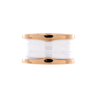 Bvlgari B.Zero1 Four Band Ring 18K Rose Gold and Ceramic