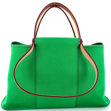 Hermes Cabag Elan Toile and Leather 39