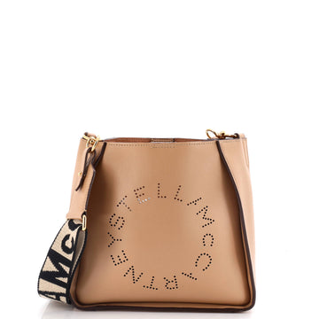 Stella McCartney Logo Crossbody Bag Perforated Faux Leather Medium