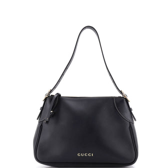 Gucci Emblem Shoulder Bag Leather Medium