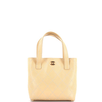 Chanel Surpique Tote Quilted Leather Small