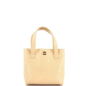 Chanel Surpique Tote Quilted Leather Small