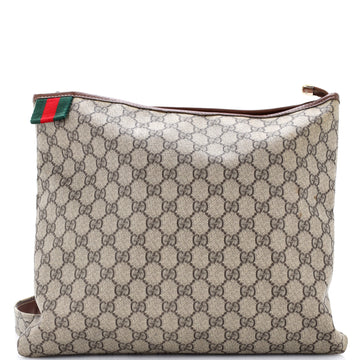 Gucci Web Loop Flat Messenger GG Coated Canvas Large