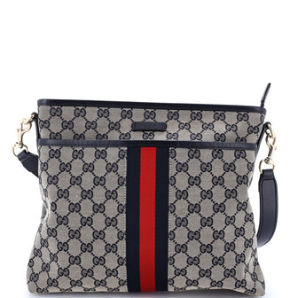 Gucci Front Pocket Web Messenger GG Canvas Small