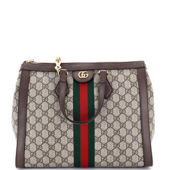 Gucci Ophidia Top Handle Tote GG Coated Canvas Medium