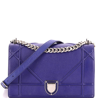 Christian Dior Diorama Flap Bag Grained Calfskin Medium