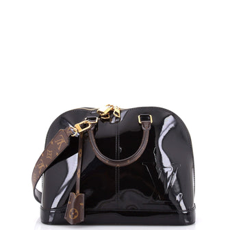 Louis Vuitton Alma Handbag Vernis with Monogram Canvas PM