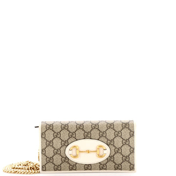 Gucci Horsebit 1955 Chain Wallet GG Coated Canvas