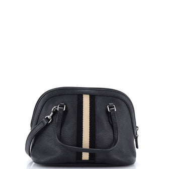 Gucci Web Convertible Dome Satchel Leather Mini