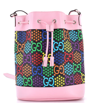 Gucci Bucket Bag Psychedelic Print GG Coated Canvas Medium