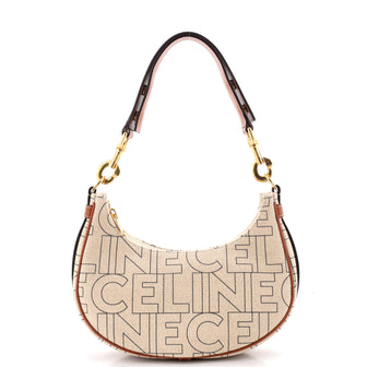 Celine Ava Bag Logo All Over Textile Medium