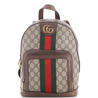 Gucci Ophidia Backpack GG Coated Canvas and Leather Small